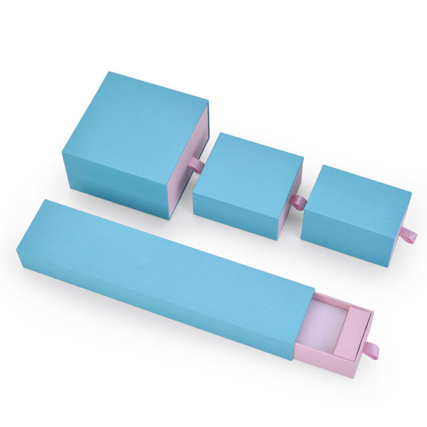 Wholesale Customized Package Jewelry Box Kraft Paper Gift Box Sliding Drawer Box